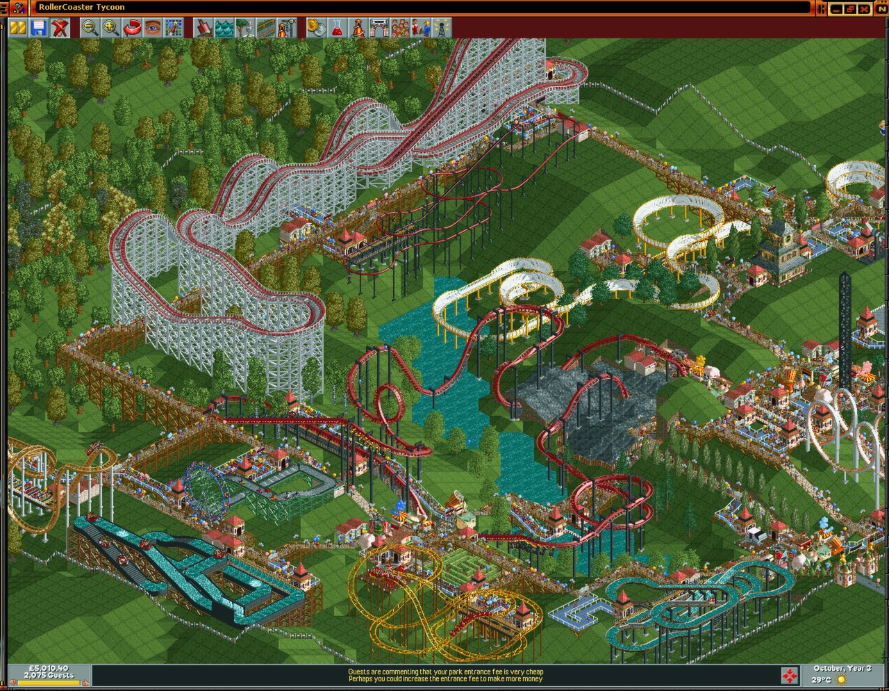 can you add to rollercoaster tycoon deluxe pc
